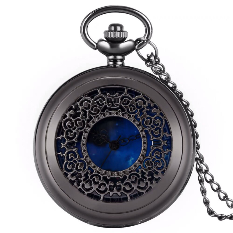 Dobs, blīvs ziedu vintage kabatas pulkstenis Dream Star Flip Pointer kvarca pulkstenis vīriešu un sieviešu dekoratīvs liels kulonu kaklarotas pulkstenis