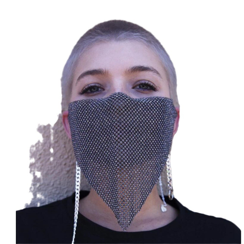 Euroopa ja Ameerika piiriülene tarnimine 2024 Aliexpressi Amazoni suvine kuummüük Flash teemantmetallist mask ehtemask 1201