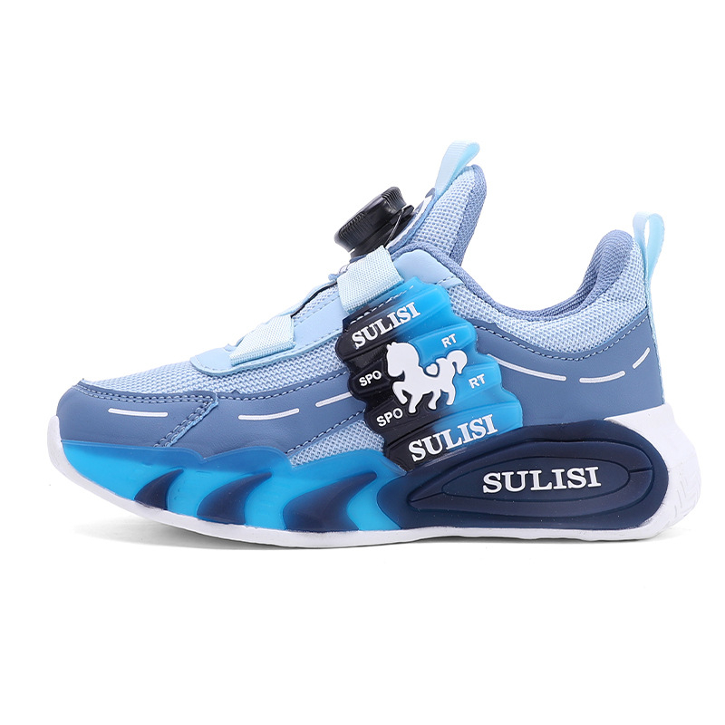 Παπούτσια με περιστρεφόμενα κουμπιά, αναπνεύσιμα, μοντέρνα παιδικά αθλητικά παπούτσια 2025, νέα παπούτσια τρεξίματος για αγόρια, άμεση παράδοση από το εργοστάσιο