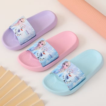 Jäätunud tüdrukute sussid suvised multifilmiprintsess Elsa Eva kerged sise- ja koduseks kasutamiseks mõeldud pehme põhjaga laste sussid