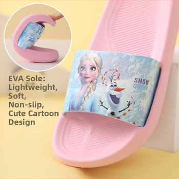 Jäätunud tüdrukute sussid suvised multifilmiprintsess Elsa Eva kerged sise- ja koduseks kasutamiseks mõeldud pehme põhjaga laste sussid
