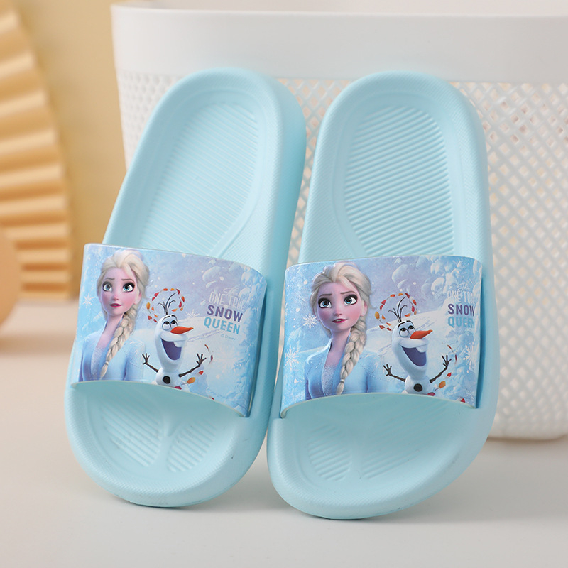 Jäätunud tüdrukute sussid suvised multifilmiprintsess Elsa Eva kerged sise- ja koduseks kasutamiseks mõeldud pehme põhjaga laste sussid