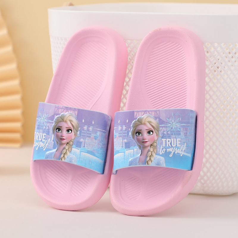 Jäätunud tüdrukute sussid suvised multifilmiprintsess Elsa Eva kerged sise- ja koduseks kasutamiseks mõeldud pehme põhjaga laste sussid