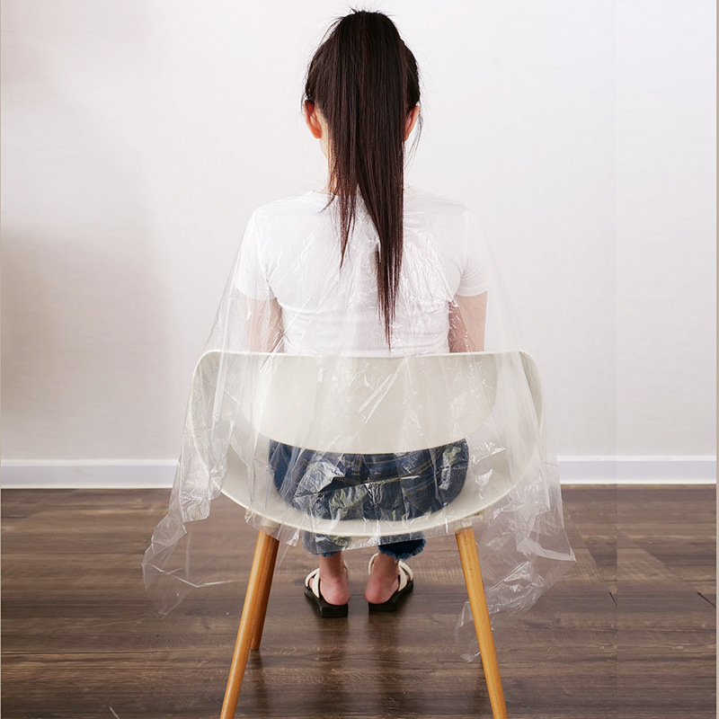 Eldobható bölcs kendő hajfestéshez és daueroláshoz fodrászat szépségszalon kendő vastagított vízálló műanyag sál 100