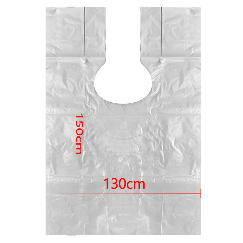 Eldobható bölcs kendő hajfestéshez és daueroláshoz fodrászat szépségszalon kendő vastagított vízálló műanyag sál 100