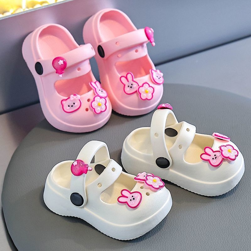Tüdrukute sandaalid suvised uued moodsed printsessikingad EVA libisemiskindla pehme tallaga tüdrukute lilledega sise- ja välistingimustes kasutatavad laste sandaalid