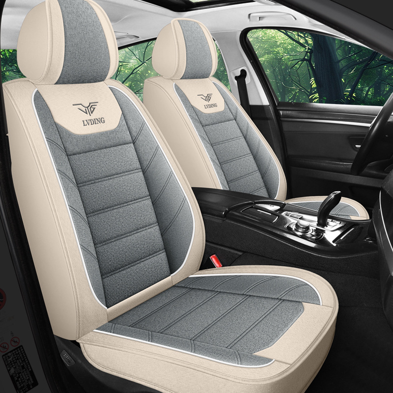 Nauja automobilio sėdynės pagalvėlė, keturių sezonų universali animacinių filmukų, apsupta lininio audinio sėdynės užvalkalo šaltinio gamykla, užsienio prekyba, didmeninė prekyba