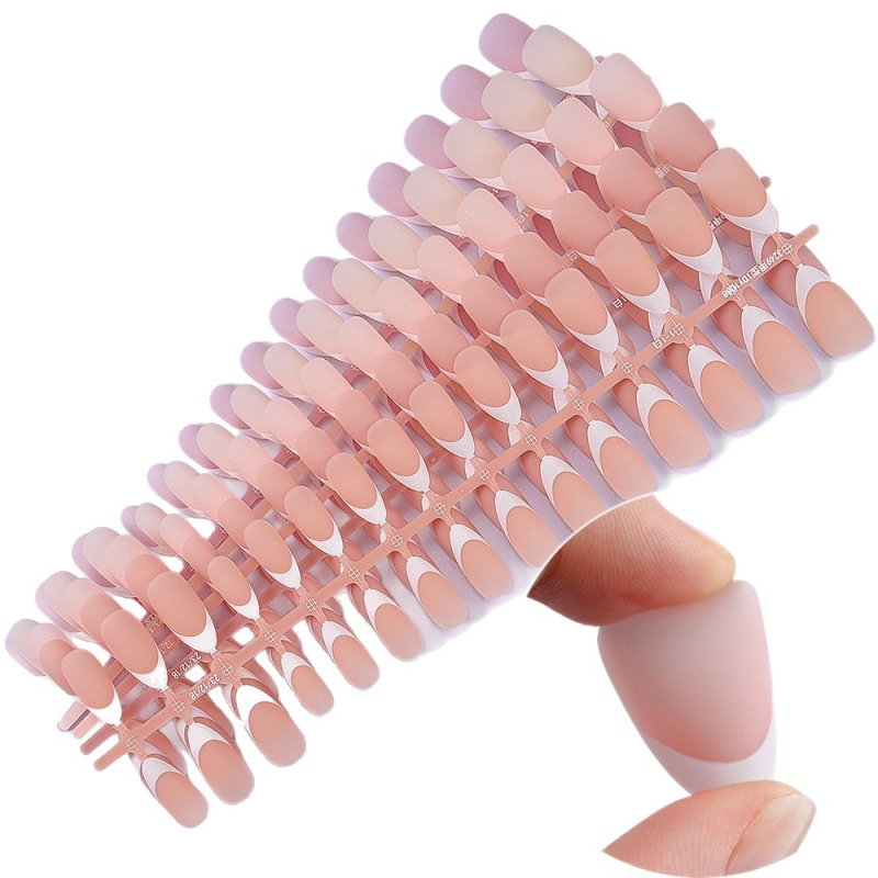 5 spalvų 150 vnt. baltų prancūziškų matinių vandens lašų migdolų nagų, nuogo rožinio atspalvio, kūno spalvos manikiūro detalių, nešiojamų nagų didmeninė prekyba