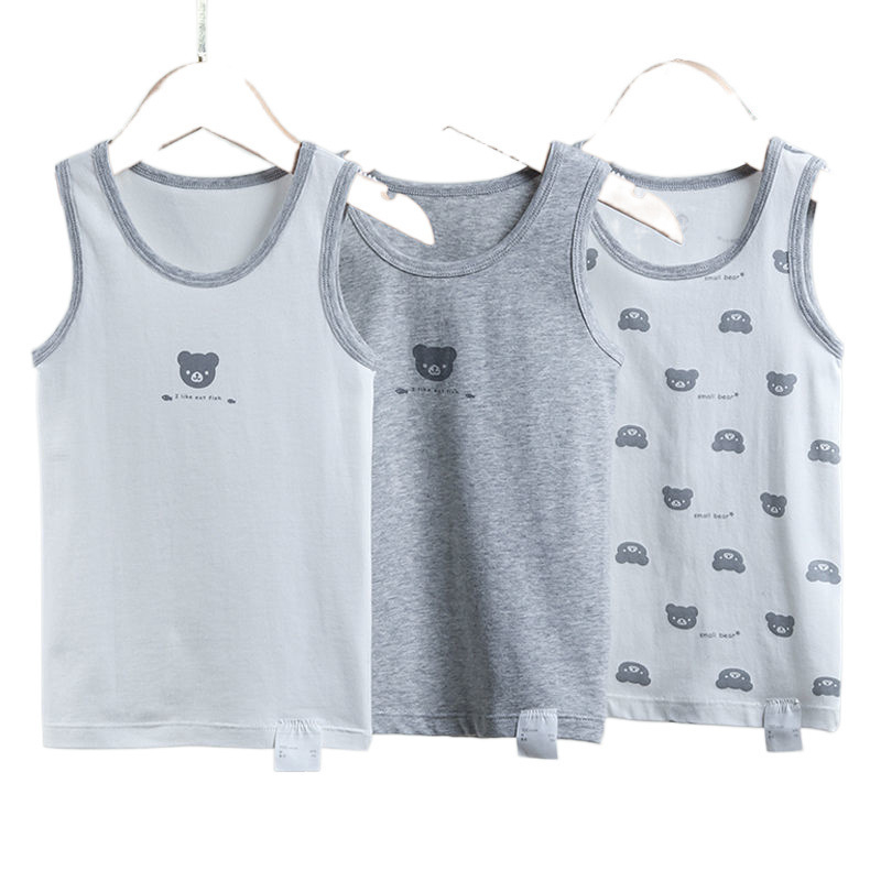 Ljetna pamučna pidžama za dječake bez rukava, tanka unutarnja majica s remenom za trbuh, za bebe i male dječake