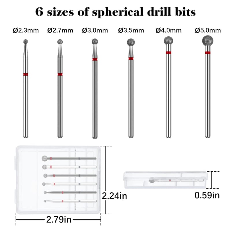 Κεφαλή λείανσης σμύριδας 6 τεμαχίων για διασυνοριακή λείανση επιφάνειας νυχιών, αφαίρεση νεκρού δέρματος, κοστούμι μανικιούρ