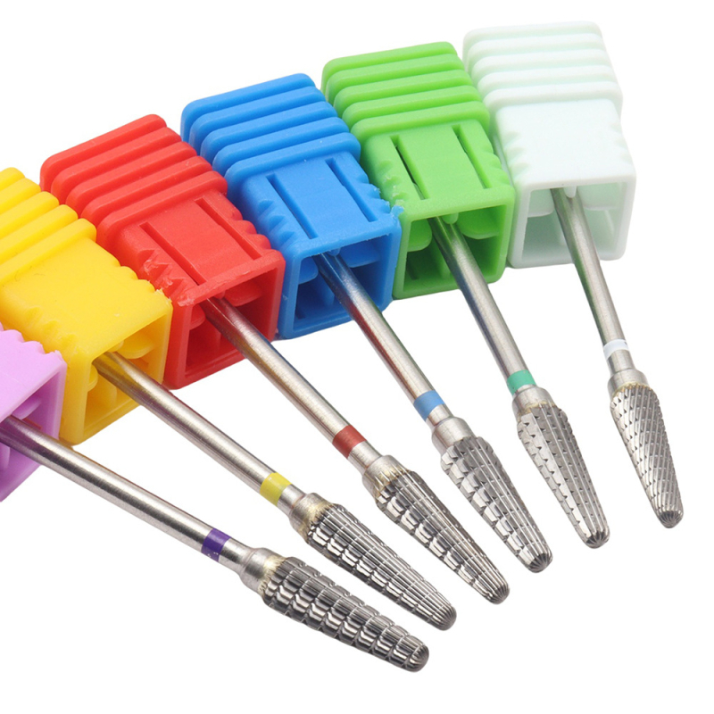 Cezhraničná brúsna hlava na nechty z volfrámovej ocele s rovným zubom, veľká špirála dopredu a dozadu, univerzálna rýchloodstraňovacia brúska na nechty, rotačný pilník