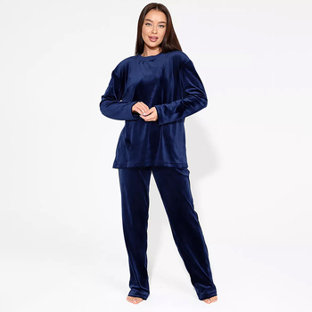 Temu Euroopa ja Ameerika piiriülesed sügis-talvised tipptasemel pehmest sametist pulloverist pikkade varrukatega pikad püksid, kaheosalised vabaaja pidžaamad naistele