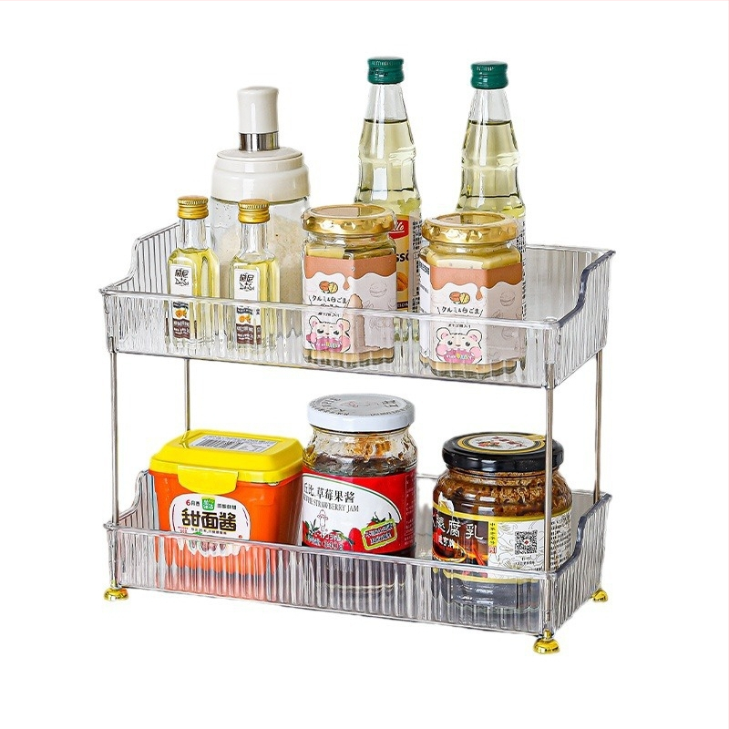 Ľahký luxusný make-up stolík, viacvrstvový vlnitý úložný stojan v štýle Ins, toaletný stolík na rúž, produkt starostlivosti o pleť, dvojvrstvový klasifikačný úložný stojan