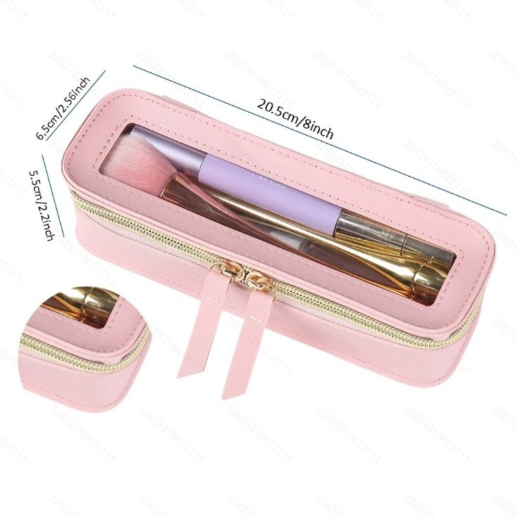 Διασυνοριακή ευρωπαϊκή και αμερικανική τσάντα αποθήκευσης προϊόντων ομορφιάς με υψηλές πωλήσεις, μεγάλης χωρητικότητας, από PU δέρμα, διαφανής τσάντα αποθήκευσης καλλυντικών