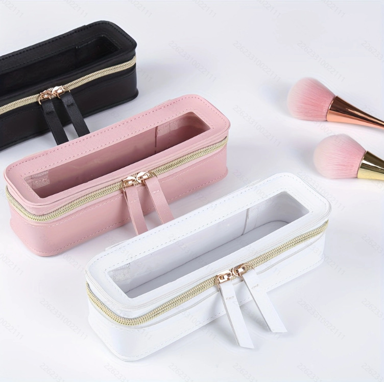 Διασυνοριακή ευρωπαϊκή και αμερικανική τσάντα αποθήκευσης προϊόντων ομορφιάς με υψηλές πωλήσεις, μεγάλης χωρητικότητας, από PU δέρμα, διαφανής τσάντα αποθήκευσης καλλυντικών