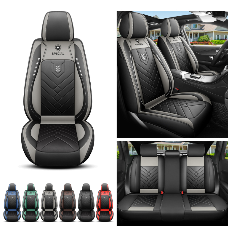 Pārrobežu ārējās tirdzniecības jaunu automašīnu sēdekļu spilvenu pārvalki visiem gadalaikiem, piecu sēdekļu pilns sēdekļu spilvenu komplekts, ādas sēdekļi, automašīnu salona sēdekļu pārvalki