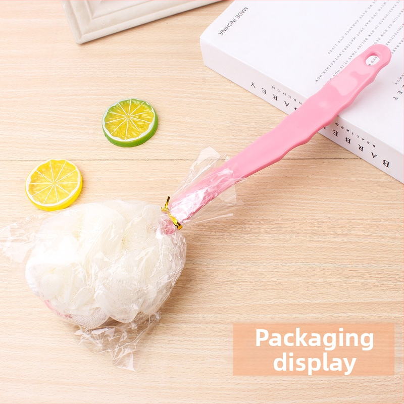 Dva v jednom kúpeľňové artefakty, kefa na kúpeľ s dlhou rukoväťou, mäkká kefa na kúpeľ, osuška, loptička do kúpeľa, kefa na trenie chrbta