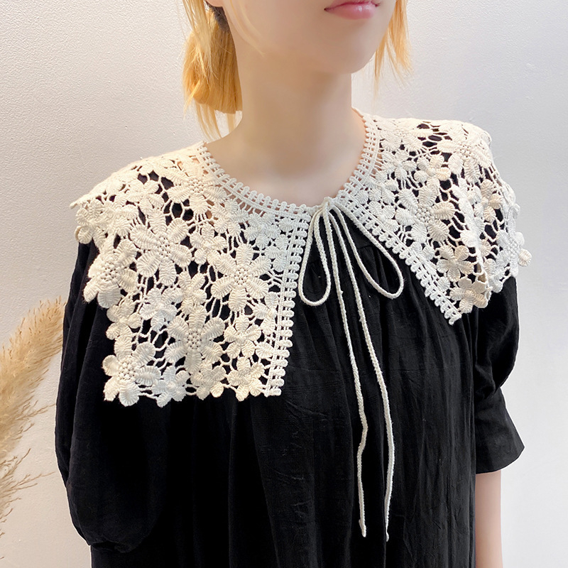 Korejiešu stila mežģīņu doba šalle, sieviešu stilīga, universāla, maza jostasvieta, viltus apkakles dekorēšana vairumtirdzniecībā