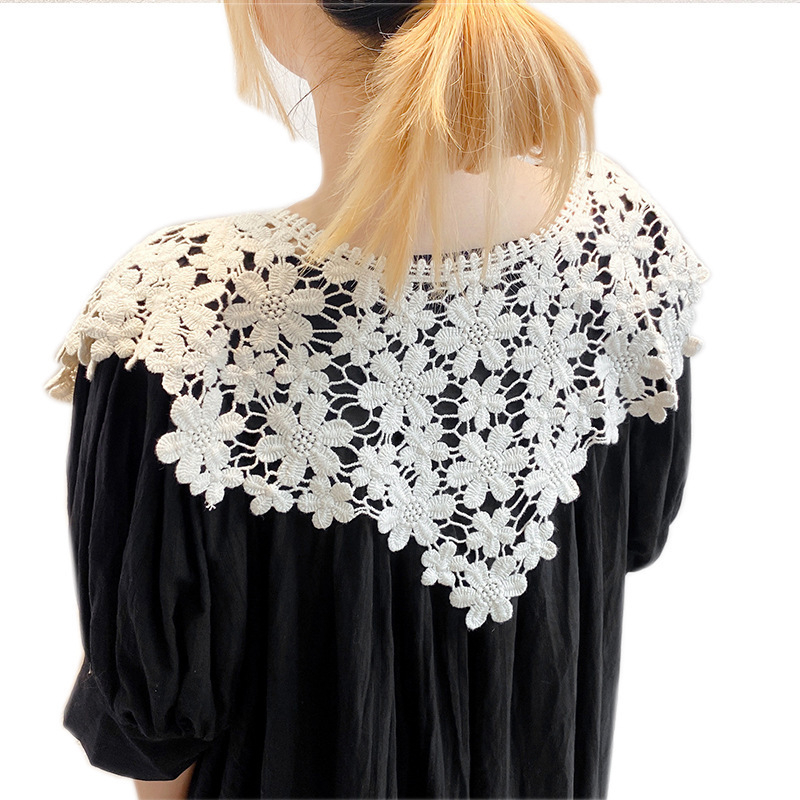 Korejiešu stila mežģīņu doba šalle, sieviešu stilīga, universāla, maza jostasvieta, viltus apkakles dekorēšana vairumtirdzniecībā