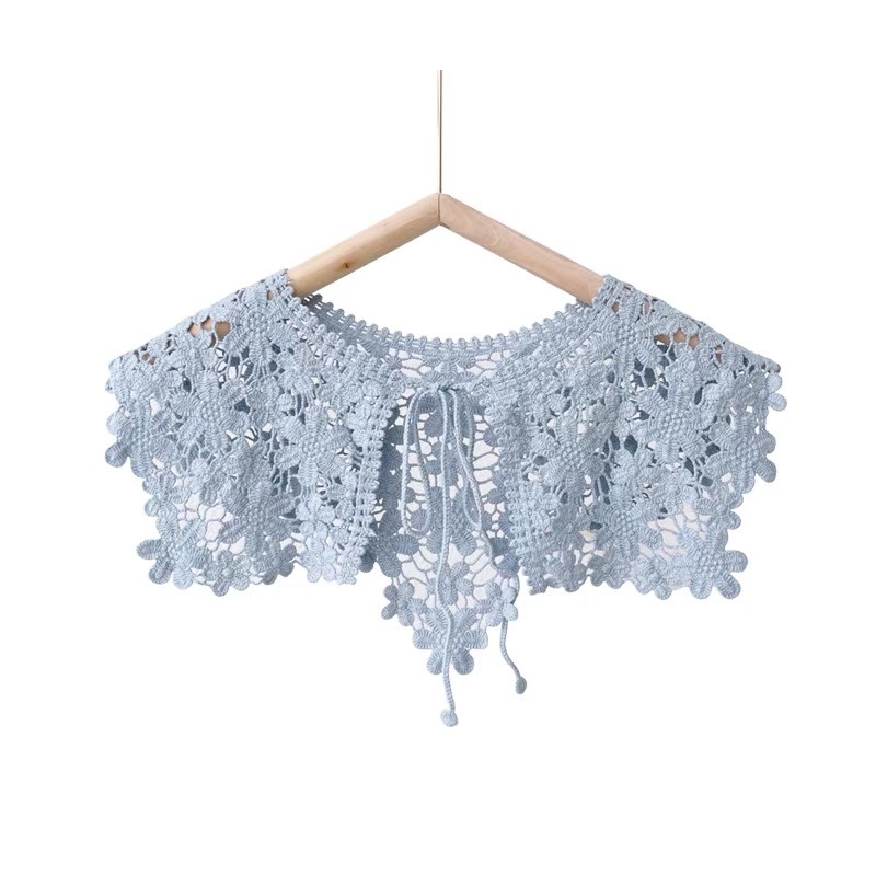 Korejiešu stila mežģīņu doba šalle, sieviešu stilīga, universāla, maza jostasvieta, viltus apkakles dekorēšana vairumtirdzniecībā