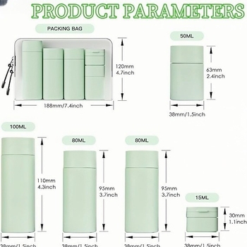 Nordic Color voolikupudeli pudel Reisišampoon Lotion Kehaseep Kosmeetiline kreem Näokreem Väike tühi pudel
