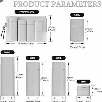 Nordic Color voolikupudeli pudel Reisišampoon Lotion Kehaseep Kosmeetiline kreem Näokreem Väike tühi pudel