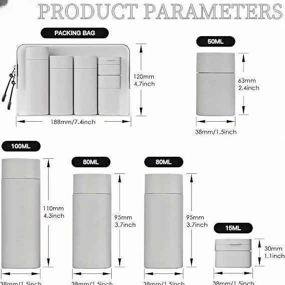 Nordic Color voolikupudeli pudel Reisišampoon Lotion Kehaseep Kosmeetiline kreem Näokreem Väike tühi pudel