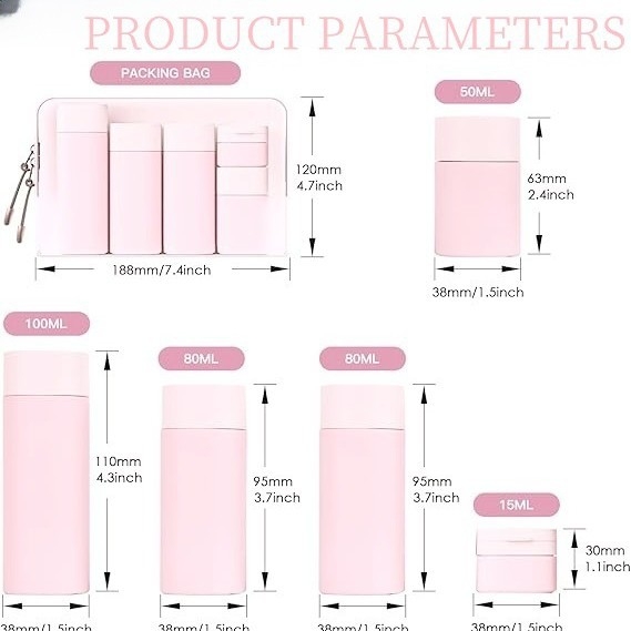 Nordic Color voolikupudeli pudel Reisišampoon Lotion Kehaseep Kosmeetiline kreem Näokreem Väike tühi pudel