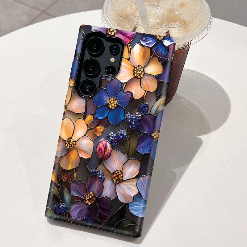 Loominguline glasuuritud lillega Samsung S22+ mobiiltelefoni ümbris, kukkumiskindel Samsung S22Ultra kileümbris Apple 13 kaitseümbris