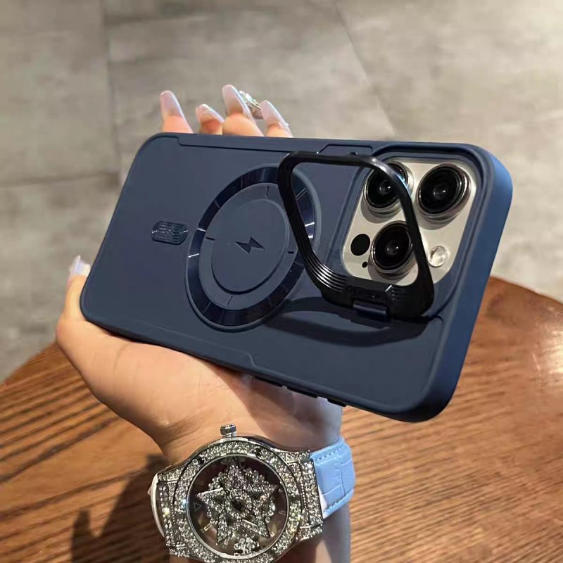 2. paaudzes Lightning saderīgs Apple 16 magnētiskais telefona maciņš ar neredzamu objektīva turētāju iPhone 17 Air pretnokrišanas aizsargmaciņš