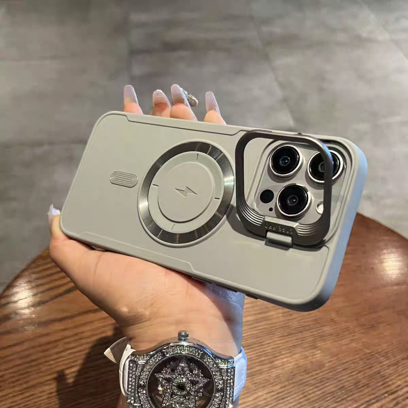 2. paaudzes Lightning saderīgs Apple 16 magnētiskais telefona maciņš ar neredzamu objektīva turētāju iPhone 17 Air pretnokrišanas aizsargmaciņš