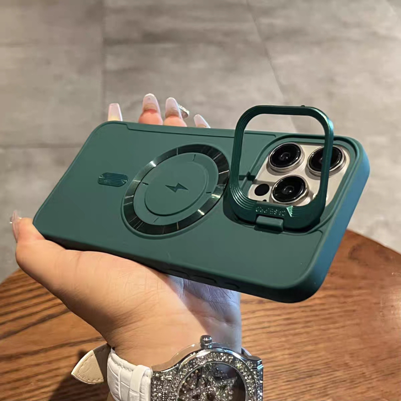 2. paaudzes Lightning saderīgs Apple 16 magnētiskais telefona maciņš ar neredzamu objektīva turētāju iPhone 17 Air pretnokrišanas aizsargmaciņš