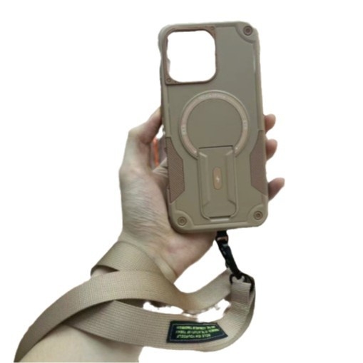 Potrivit pentru Apple 17Promax Bundesliga Carcasă de telefon mobil cu suport magnetic ascuns, Iphone 16E, husă de protecție diagonală