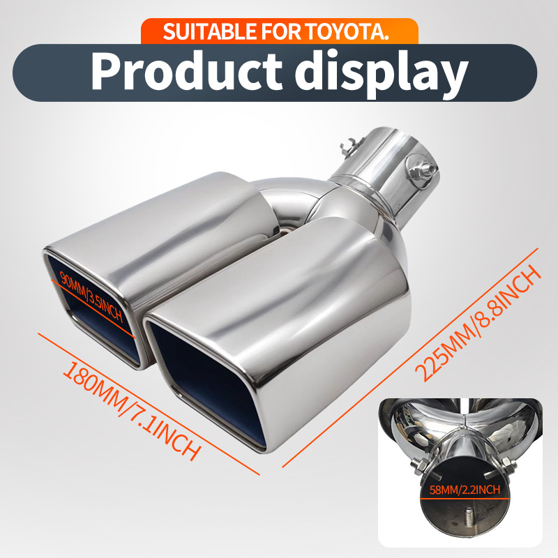 Automašīnas izplūdes caurule, kas piemērota jaunam Saiou, Jauns, piemērots Fox Yuexiang nerūsējošā tērauda trokšņa slāpētāja astes kakls