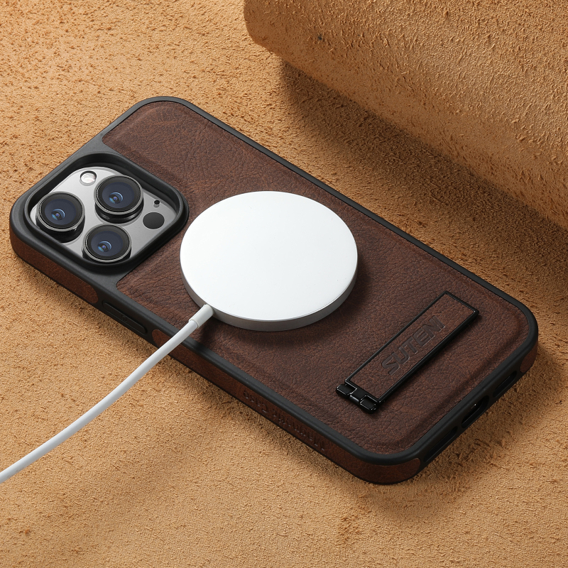 Sobib iPhone 17 Pro Maxile, juhtmevaba laadimisega, Magsafe telefoni nahkümbris, autokinnitus, magnetiline kaitseümbris