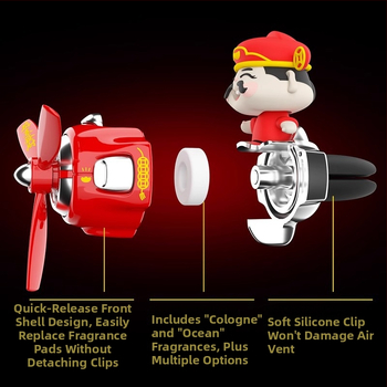 Bagātības Dieva automašīnas gaisa atsvaidzinātāja automašīnas smaržu klipsis Bobblehead lelles gaisa atvere mazs ventilators dekoratīvs smaržu rotājums