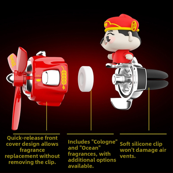 Bagātības Dieva automašīnas gaisa atsvaidzinātāja automašīnas smaržu klipsis Bobblehead lelles gaisa atvere mazs ventilators dekoratīvs smaržu rotājums