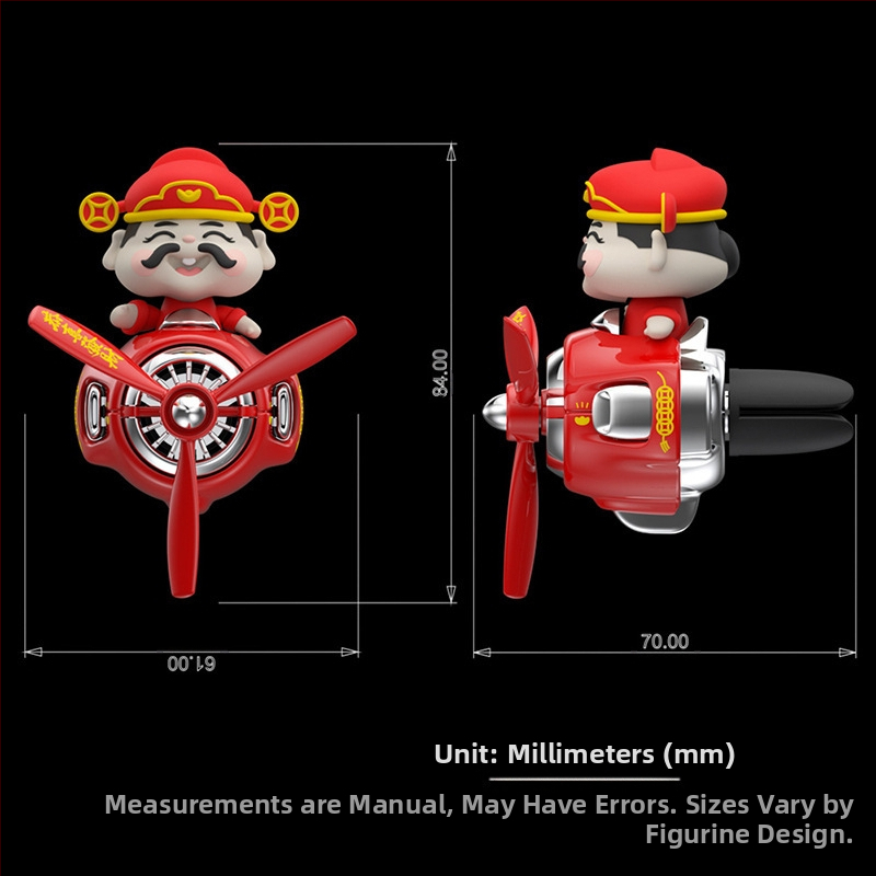 Bagātības Dieva automašīnas gaisa atsvaidzinātāja automašīnas smaržu klipsis Bobblehead lelles gaisa atvere mazs ventilators dekoratīvs smaržu rotājums