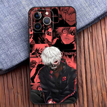 Anime Tokyo Ghoul Apple 16+ telefoniümbrisele Jinmukan 15promax must pehme ümbris