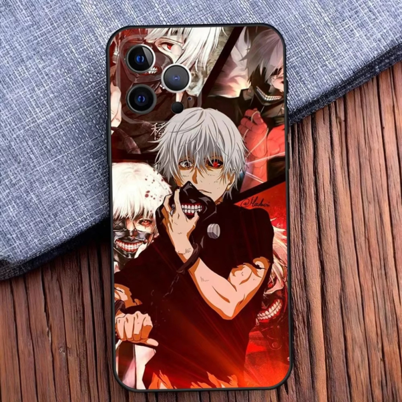 Anime Tokyo Ghoul Apple 16+ telefoniümbrisele Jinmukan 15promax must pehme ümbris