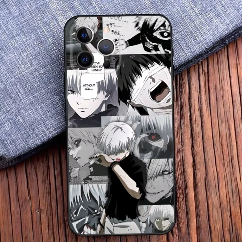Anime Tokyo Ghoul Apple 16+ telefoniümbrisele Jinmukan 15promax must pehme ümbris
