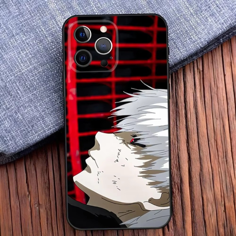 Anime Tokyo Ghoul Apple 16+ telefoniümbrisele Jinmukan 15promax must pehme ümbris