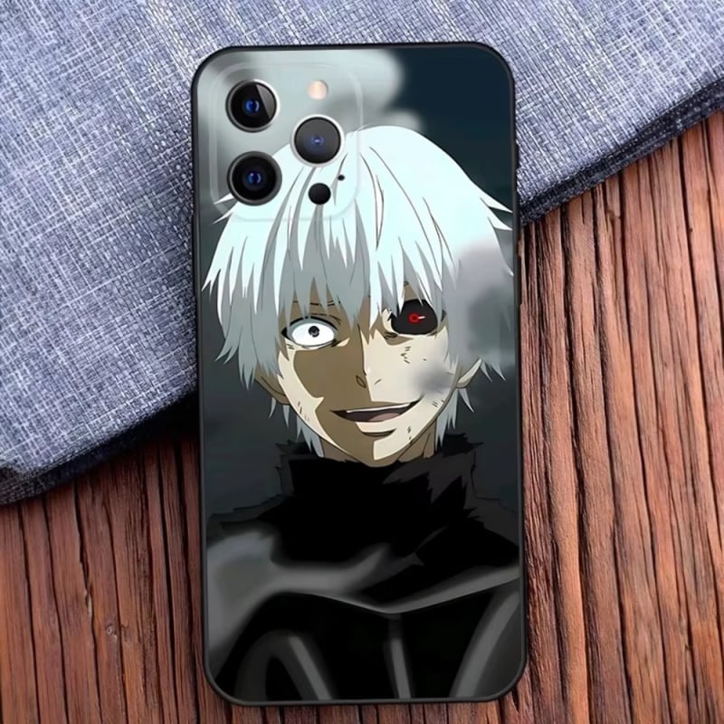 Anime Tokyo Ghoul Apple 16+ telefoniümbrisele Jinmukan 15promax must pehme ümbris