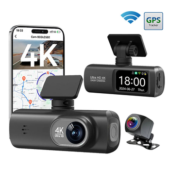 V22 pārrobežu 4K augstas izšķirtspējas divu objektīvu braukšanas reģistrators GPS mobilā lietotne savstarpēja savienošana atpakaļgaitas attēls priekšējais un aizmugurējais divkāršs ieraksts