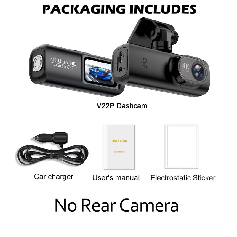 V22 pārrobežu 4K augstas izšķirtspējas divu objektīvu braukšanas reģistrators GPS mobilā lietotne savstarpēja savienošana atpakaļgaitas attēls priekšējais un aizmugurējais divkāršs ieraksts