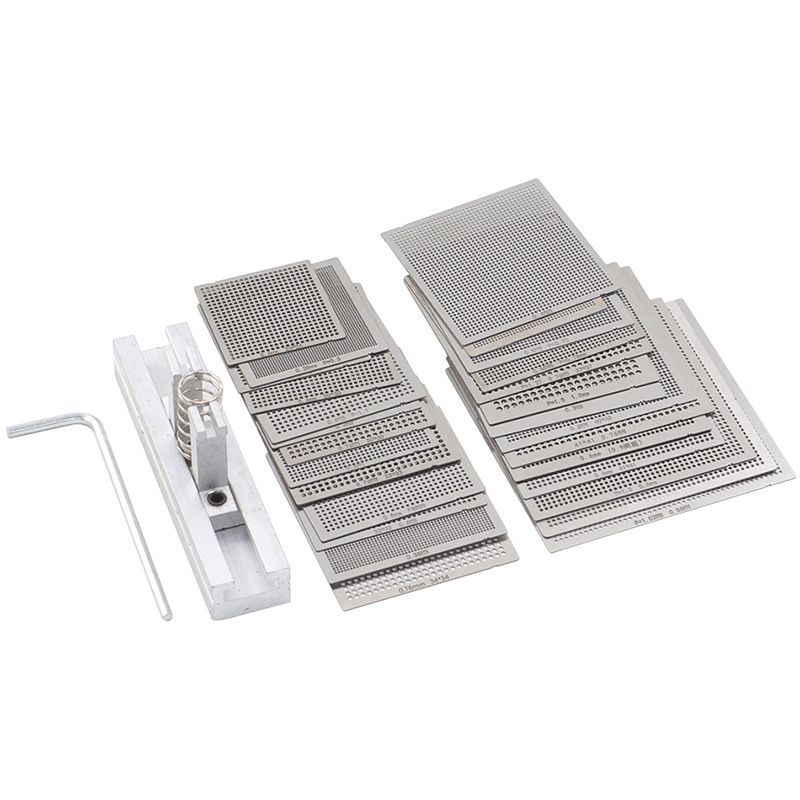 BGA istutusplekist võrk istutuskuul terasest võrk 10/27 tükki otseküttega universaalne terasvõrk arvutikiibi hooldus universaalne võrk