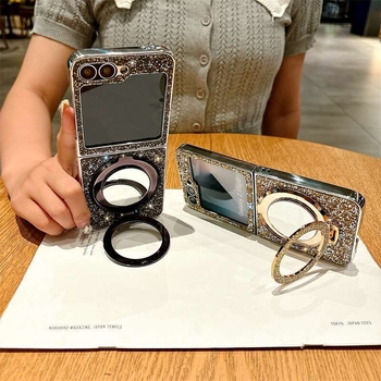 Sobib Samsung Zfilp7 galvaniseeritud Flash Diamond mobiiltelefoni ümbrisele, peegliga, Zfilp3/4 magnetiga, Zfilp 40% soodsam, virnastatud kronstein, uus