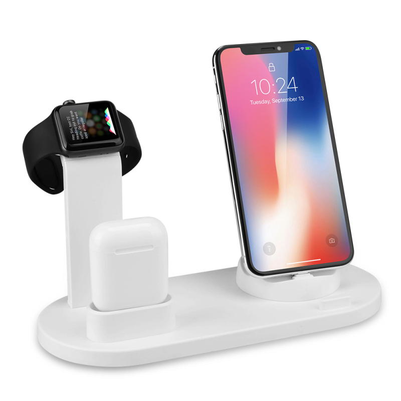 Hoolikalt valitud iWatchi neli-ühes juhtmevaba laadija, mis sobib Apple`i telefonidele, kõrvaklappidele, kelladele ja telefonialusele (15W)