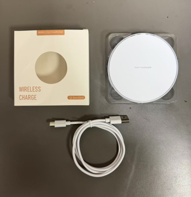 Üliõhuke ümmargune Qi15W/20W juhtmevaba laadija, hulgimüük, sobib Apple`i ja Huawei lauaarvuti mobiiltelefonide juhtmevabale laadimisele