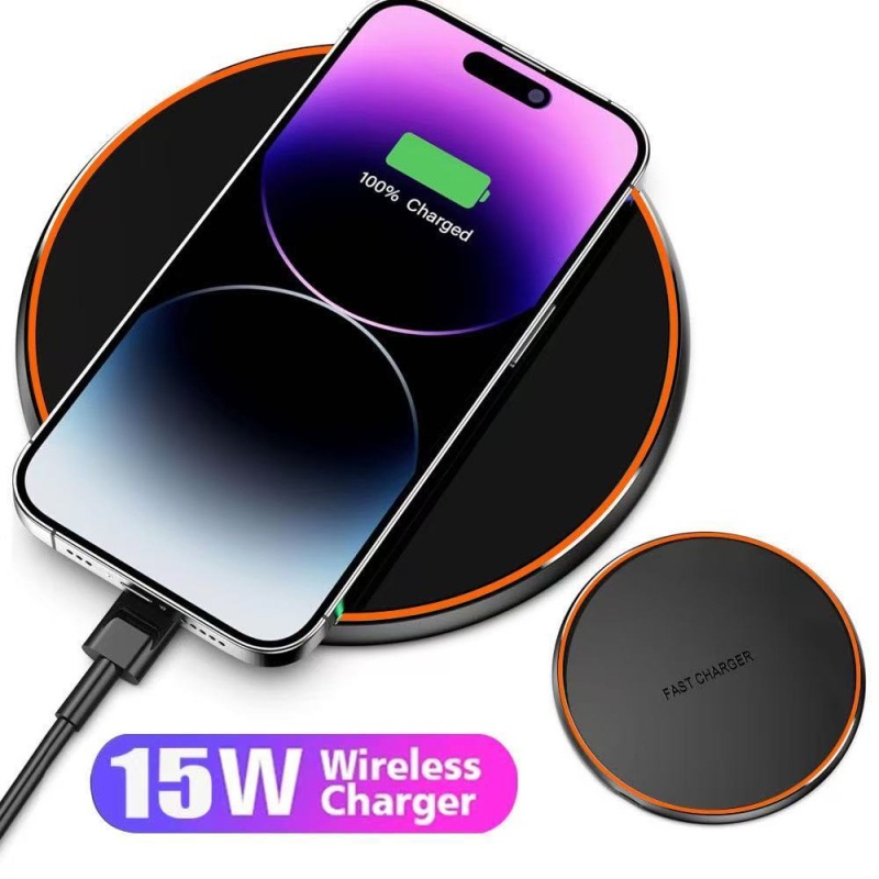 Üliõhuke ümmargune Qi15W/20W juhtmevaba laadija, hulgimüük, sobib Apple`i ja Huawei lauaarvuti mobiiltelefonide juhtmevabale laadimisele